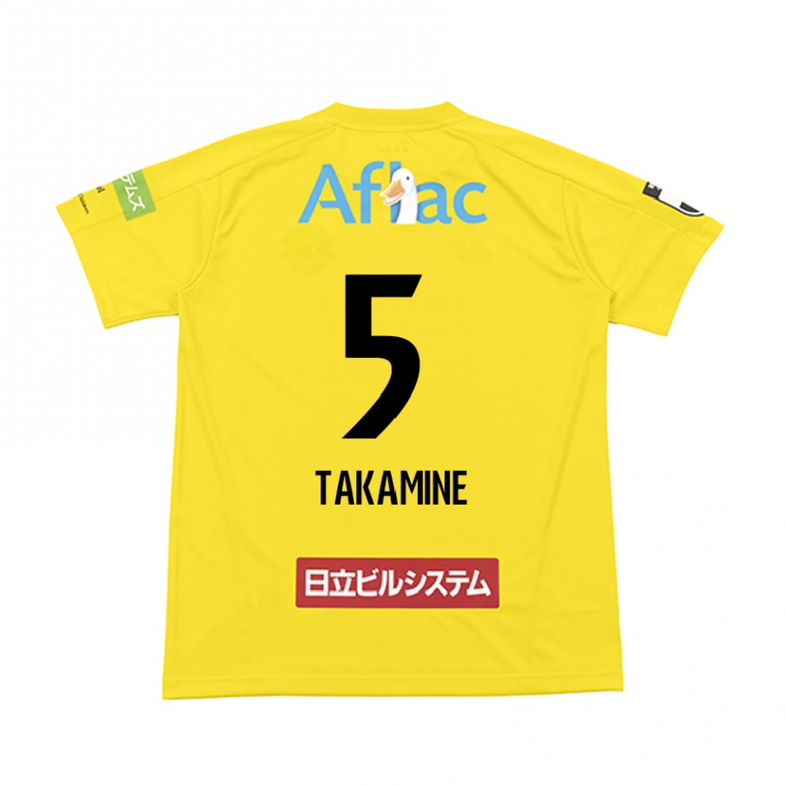 Niño Fútbol Camiseta Tomoki Takamine #5 Amarillo Negro 1ª Equipación 2024/25 Perú