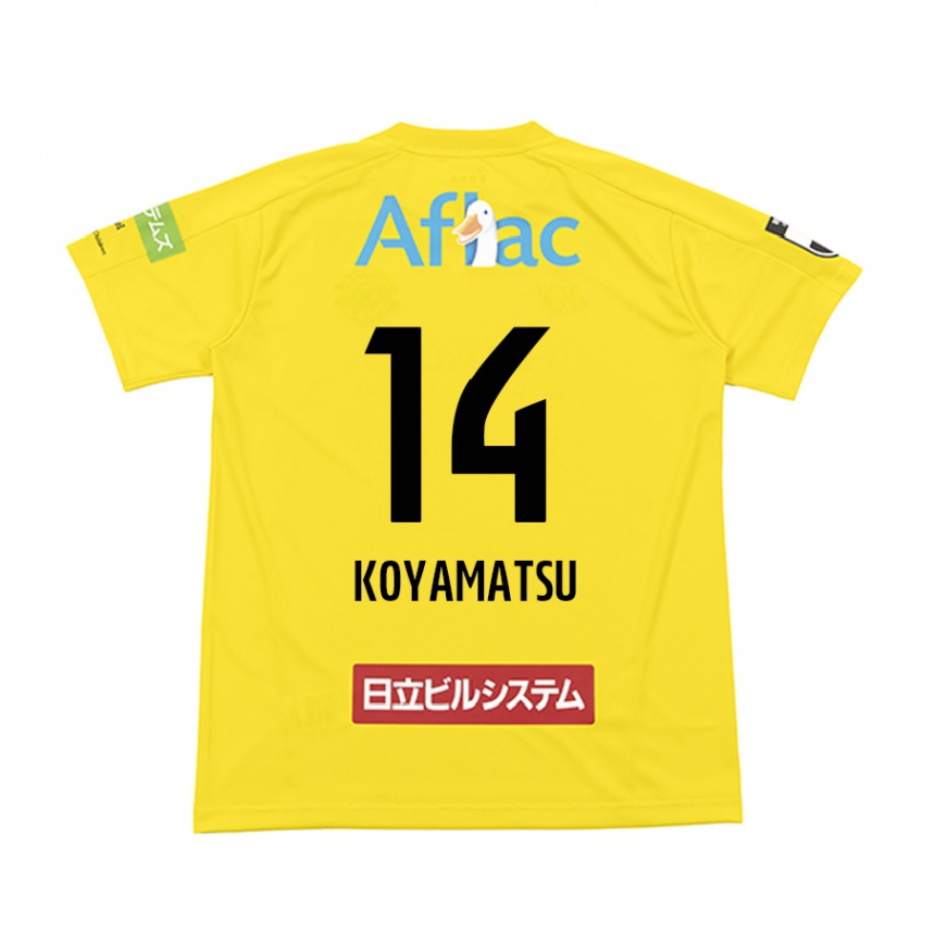 Niño Fútbol Camiseta Tomoya Koyamatsu #14 Amarillo Negro 1ª Equipación 2024/25 Perú