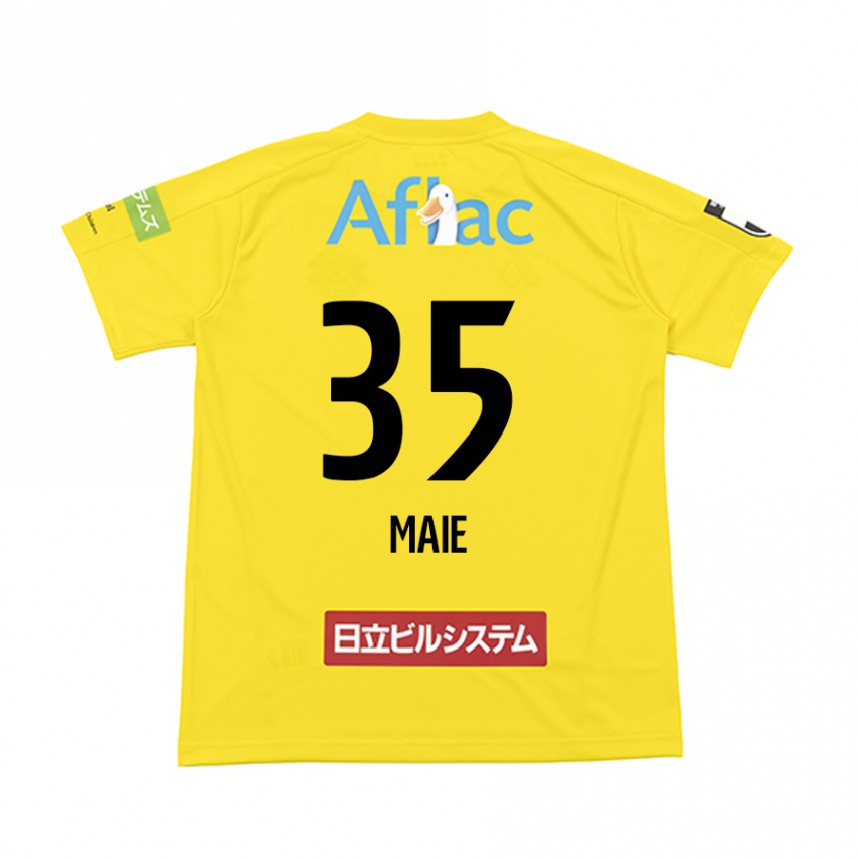 Niño Fútbol Camiseta Hidetaka Maie #35 Amarillo Negro 1ª Equipación 2024/25 Perú