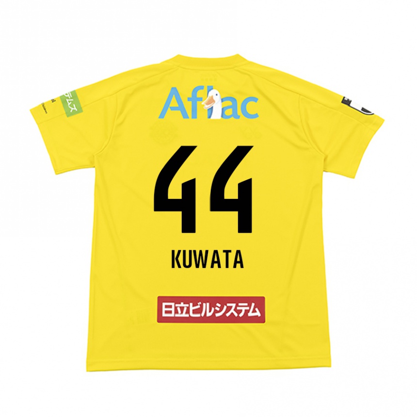 Niño Fútbol Camiseta Taisei Kuwata #44 Amarillo Negro 1ª Equipación 2024/25 Perú