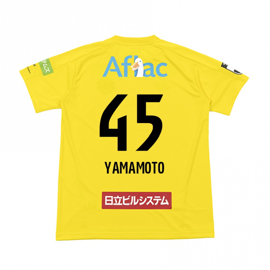 Niño Fútbol Camiseta Ota Yamamoto #45 Amarillo Negro 1ª Equipación 2024/25 Perú