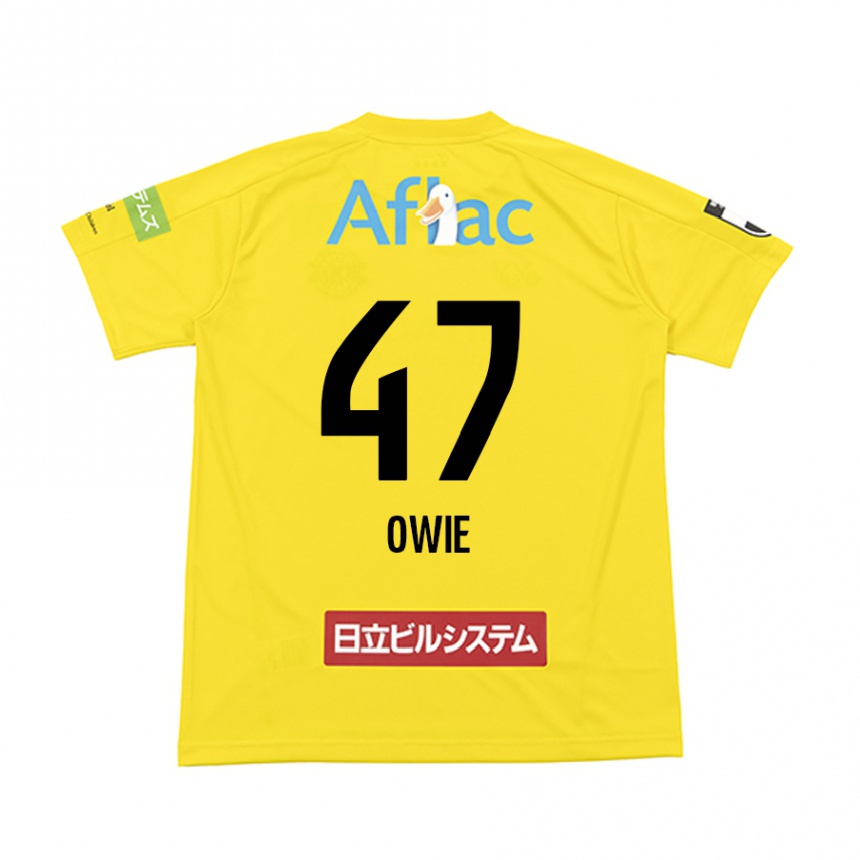 Niño Fútbol Camiseta William Owie #47 Amarillo Negro 1ª Equipación 2024/25 Perú