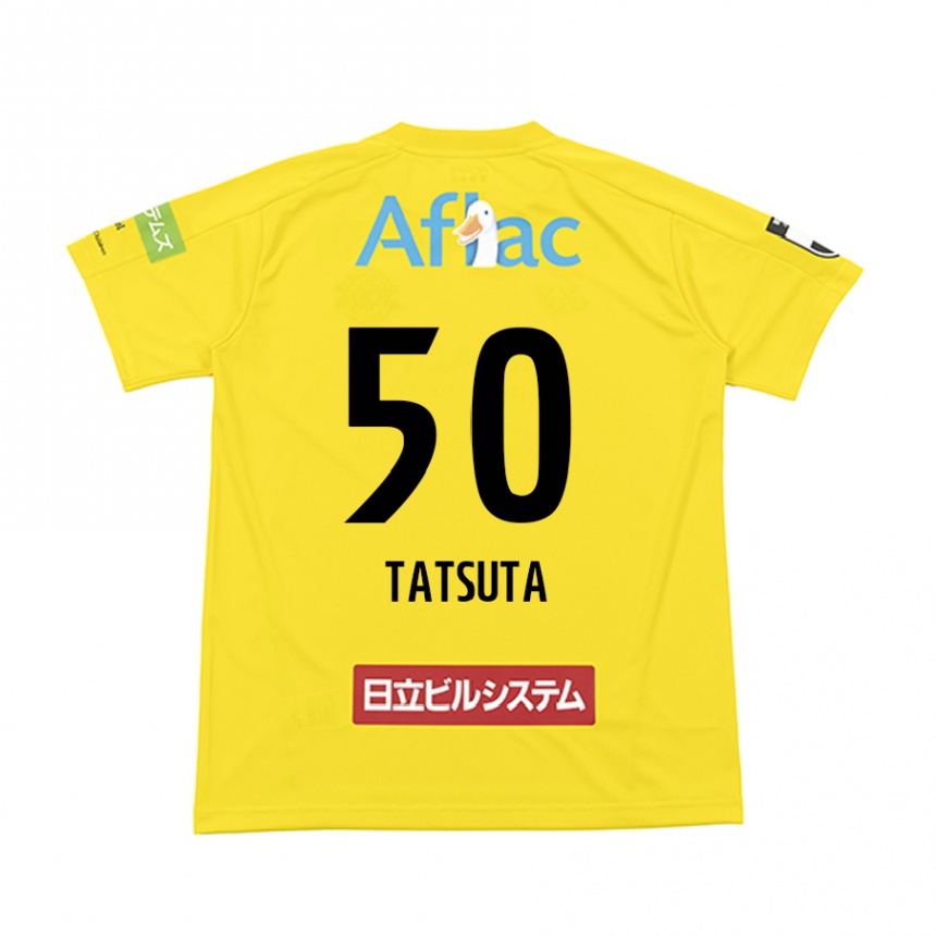 Niño Fútbol Camiseta Yugo Tatsuta #50 Amarillo Negro 1ª Equipación 2024/25 Perú