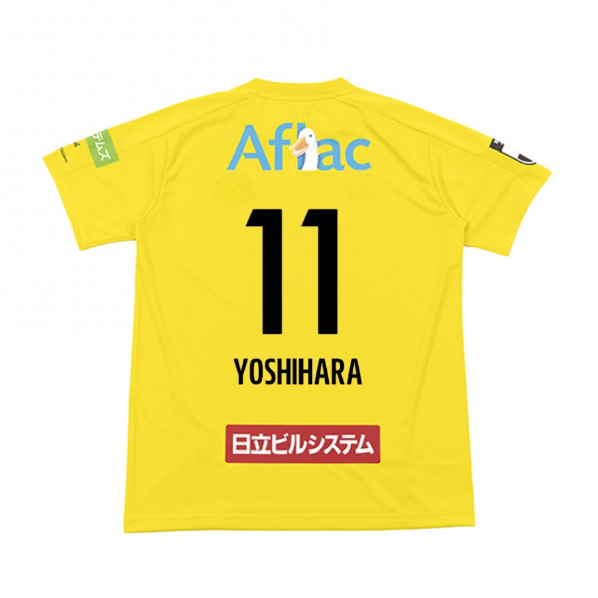 Niño Fútbol Camiseta Futo Yoshihara #11 Amarillo Negro 1ª Equipación 2024/25 Perú