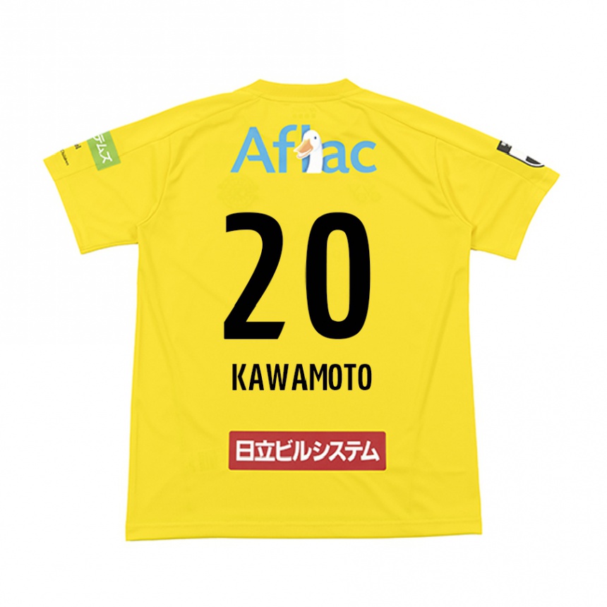 Niño Fútbol Camiseta Daizen Kawamoto #20 Amarillo Negro 1ª Equipación 2024/25 Perú