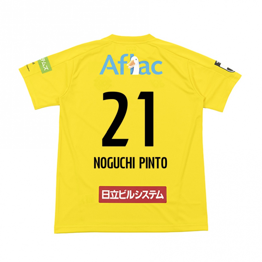 Niño Fútbol Camiseta Amato Noguchi Pinto #21 Amarillo Negro 1ª Equipación 2024/25 Perú