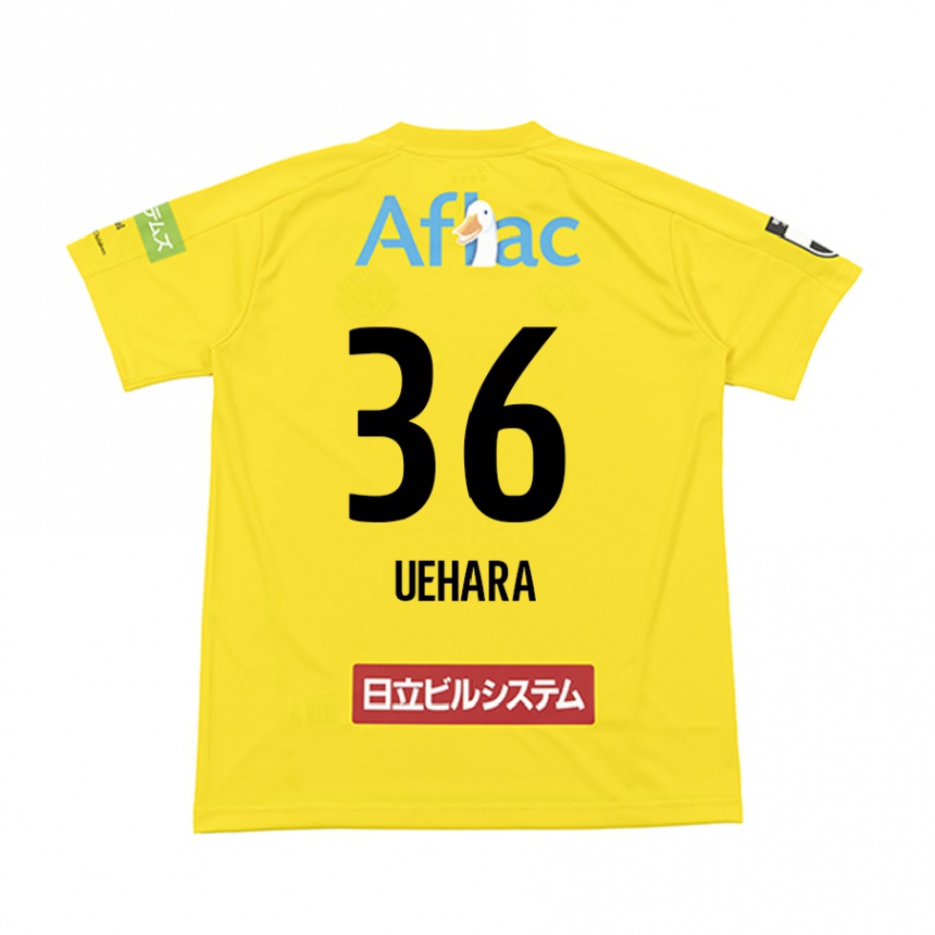 Niño Fútbol Camiseta Reo Uehara #36 Amarillo Negro 1ª Equipación 2024/25 Perú