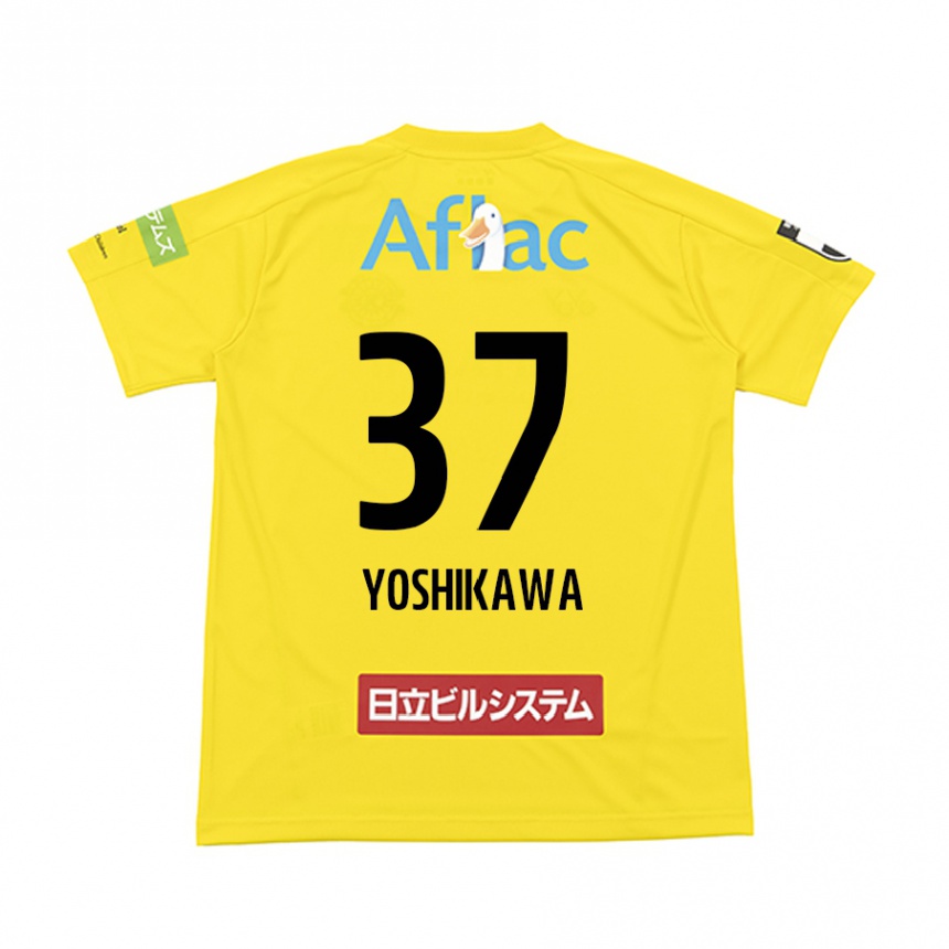 Niño Fútbol Camiseta Haruto Yoshikawa #37 Amarillo Negro 1ª Equipación 2024/25 Perú