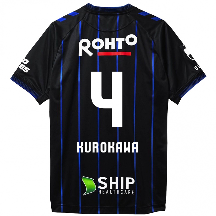 Niño Fútbol Camiseta Keisuke Kurokawa #4 Azul Negro 1ª Equipación 2024/25 Perú