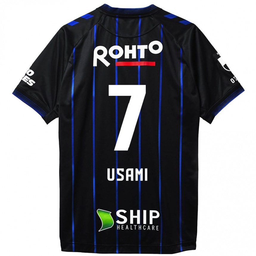 Niño Fútbol Camiseta Takashi Usami #7 Azul Negro 1ª Equipación 2024/25 Perú