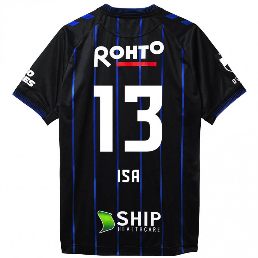 Niño Fútbol Camiseta Isa Sakamoto #13 Azul Negro 1ª Equipación 2024/25 Perú