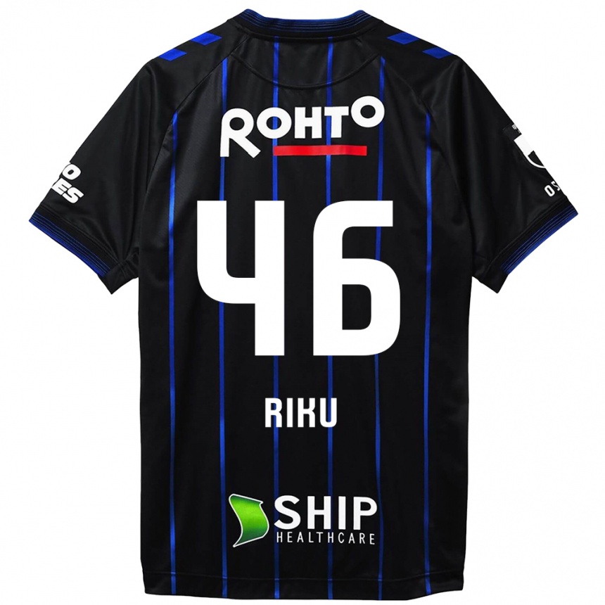 Niño Fútbol Camiseta Riku Matsuda #46 Azul Negro 1ª Equipación 2024/25 Perú