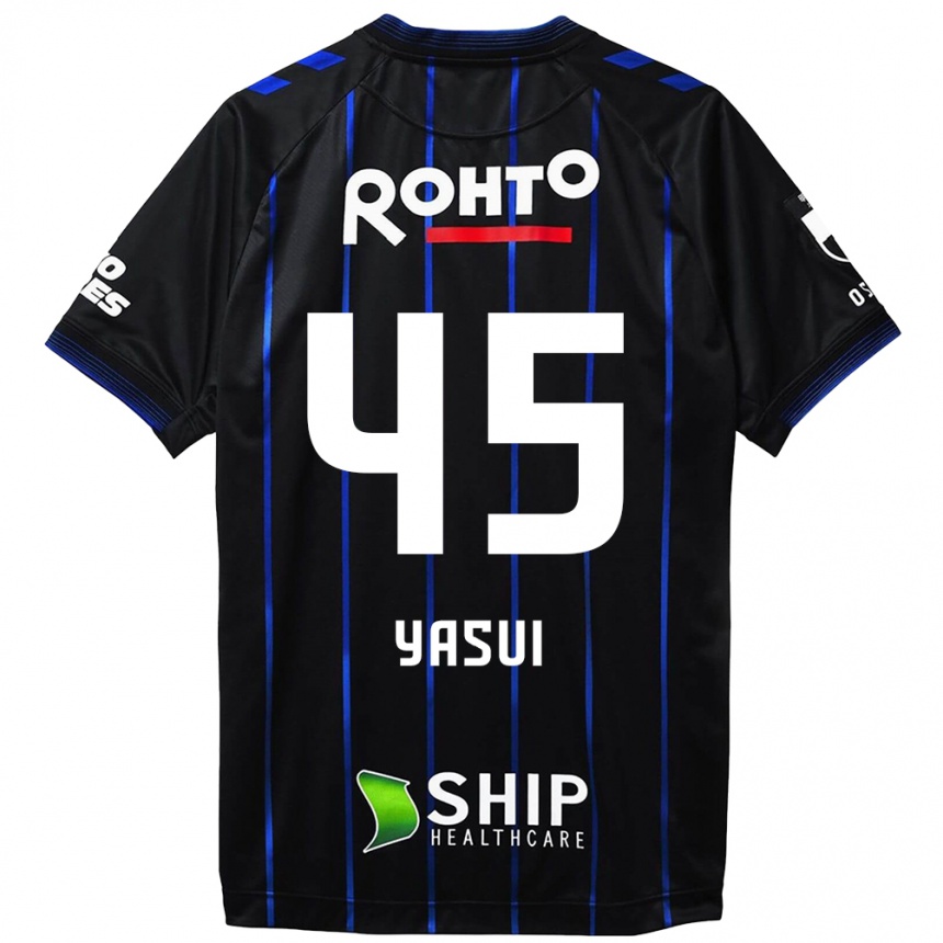 Niño Fútbol Camiseta Tsukasa Yasui #45 Azul Negro 1ª Equipación 2024/25 Perú