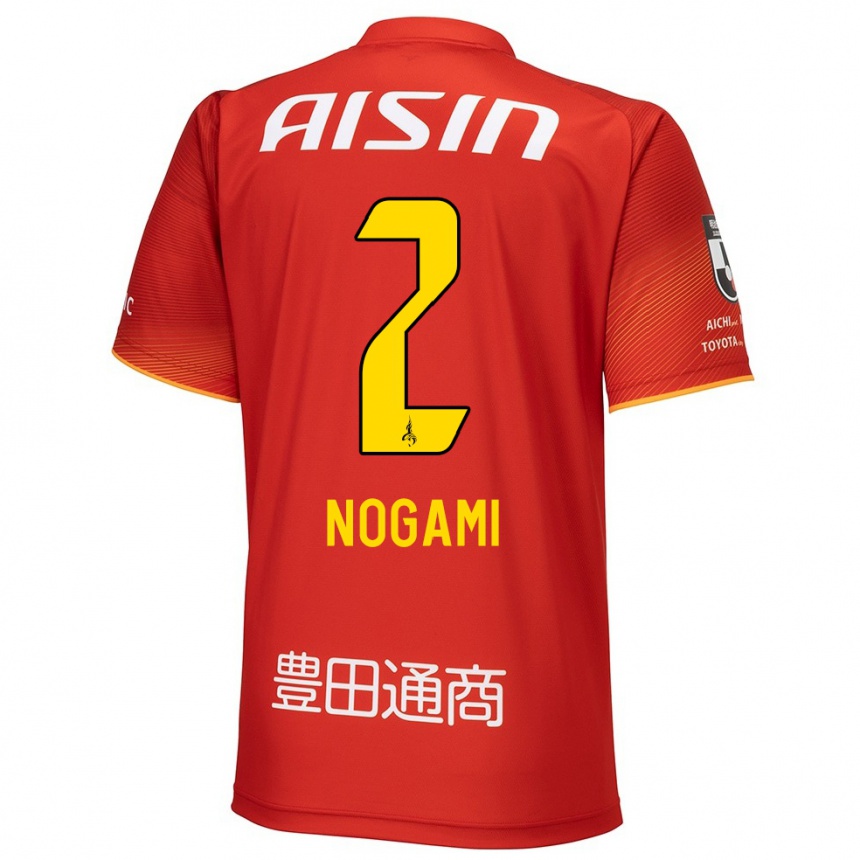 Niño Fútbol Camiseta Yuki Nogami #2 Rojo Blanco Amarillo 1ª Equipación 2024/25 Perú