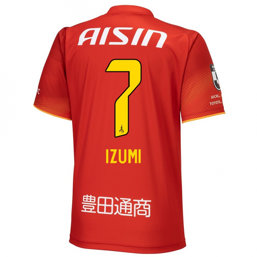 Niño Fútbol Camiseta Ryuji Izumi #7 Rojo Blanco Amarillo 1ª Equipación 2024/25 Perú