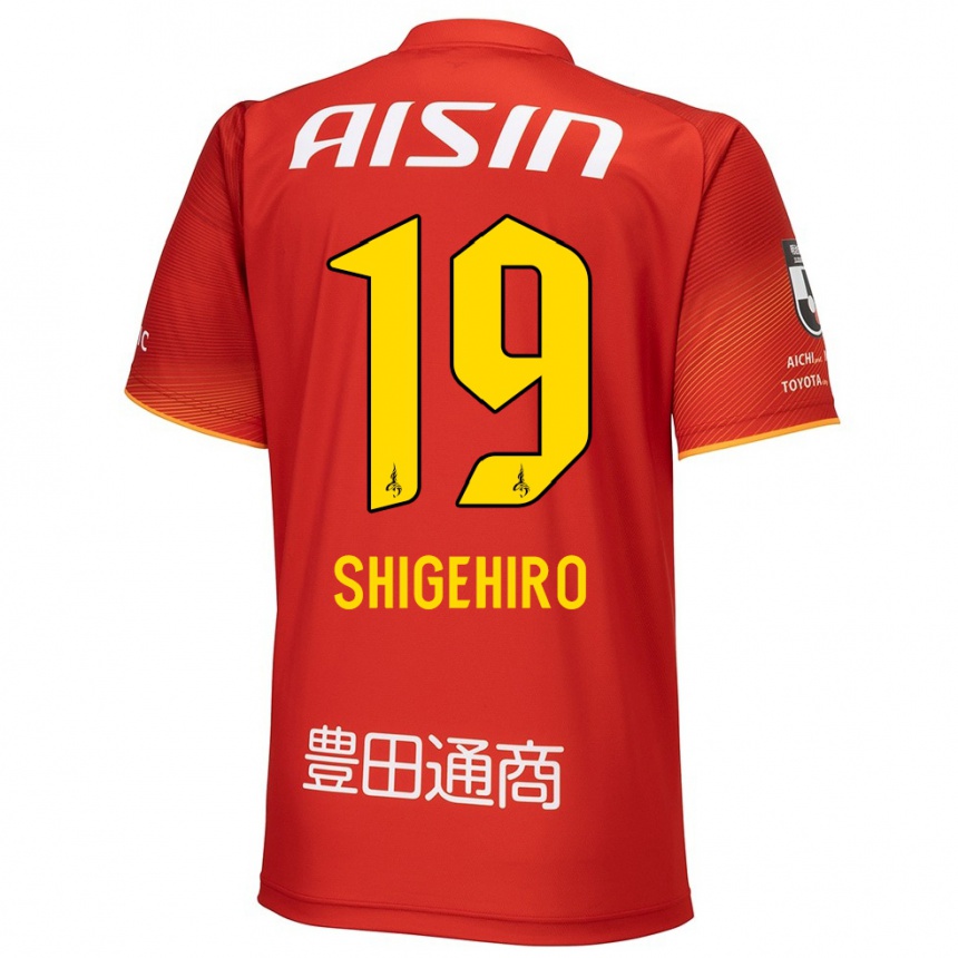 Niño Fútbol Camiseta Takuya Shigehiro #19 Rojo Blanco Amarillo 1ª Equipación 2024/25 Perú