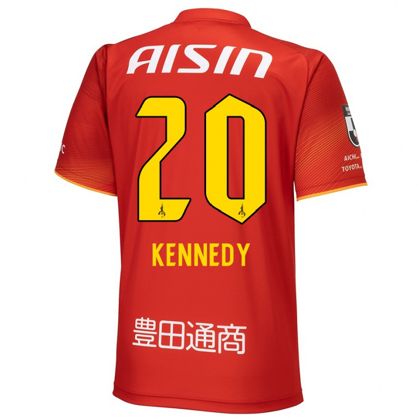 Niño Fútbol Camiseta Kennedy Egbus Mikuni #20 Rojo Blanco Amarillo 1ª Equipación 2024/25 Perú