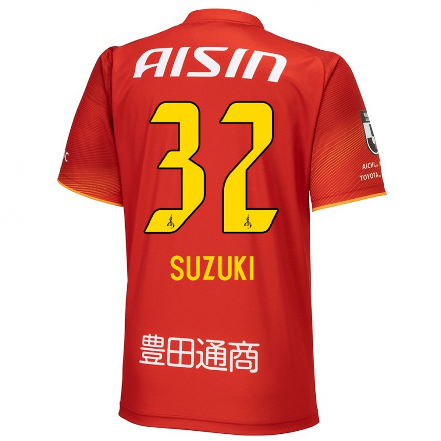 Niño Fútbol Camiseta Haruto Suzuki #32 Rojo Blanco Amarillo 1ª Equipación 2024/25 Perú