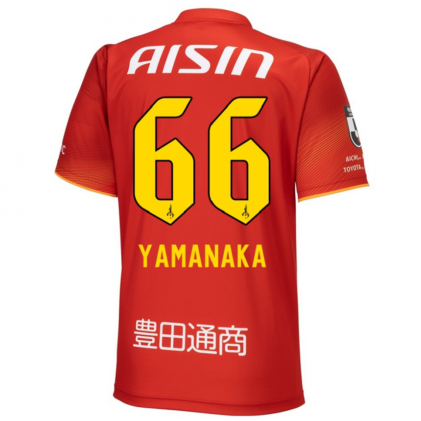 Niño Fútbol Camiseta Ryosuke Yamanaka #66 Rojo Blanco Amarillo 1ª Equipación 2024/25 Perú