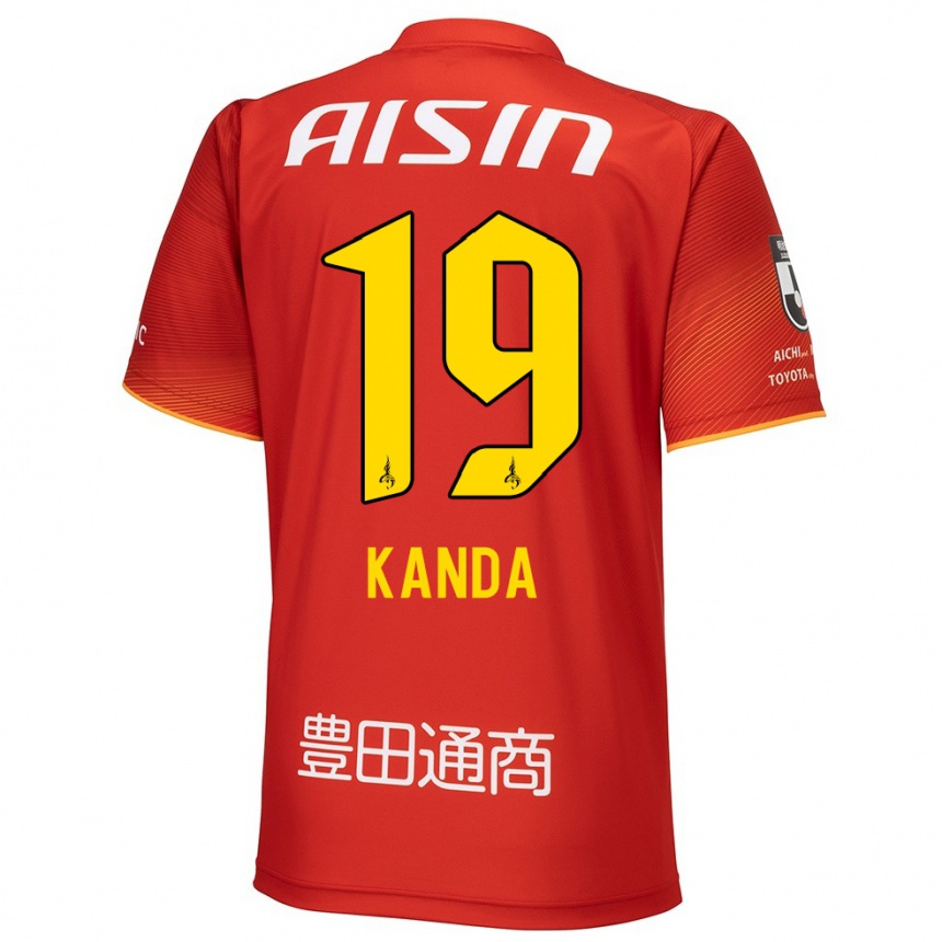 Niño Fútbol Camiseta Ryu Kanda #19 Rojo Blanco Amarillo 1ª Equipación 2024/25 Perú