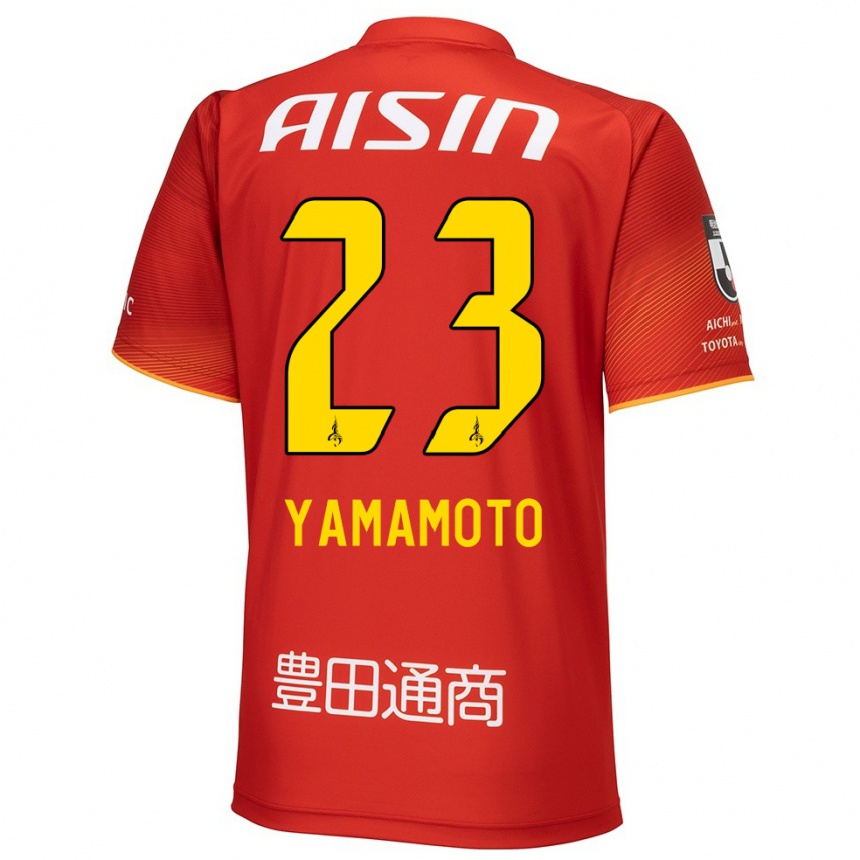 Niño Fútbol Camiseta Haruki Yamamoto #23 Rojo Blanco Amarillo 1ª Equipación 2024/25 Perú