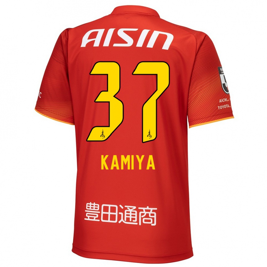 Niño Fútbol Camiseta Kiichi Kamiya #37 Rojo Blanco Amarillo 1ª Equipación 2024/25 Perú