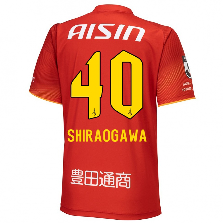 Niño Fútbol Camiseta Rekuto Shiraogawa #40 Rojo Blanco Amarillo 1ª Equipación 2024/25 Perú