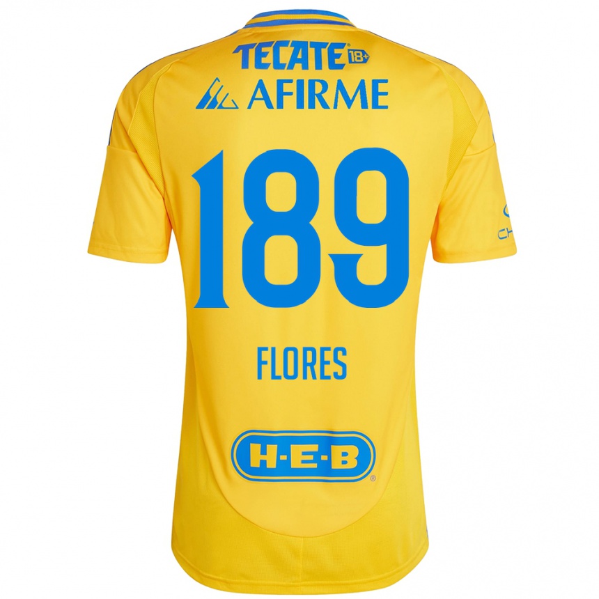 Niño Fútbol Camiseta Rolando Flores #189 Oro Amarillo 1ª Equipación 2024/25 Perú