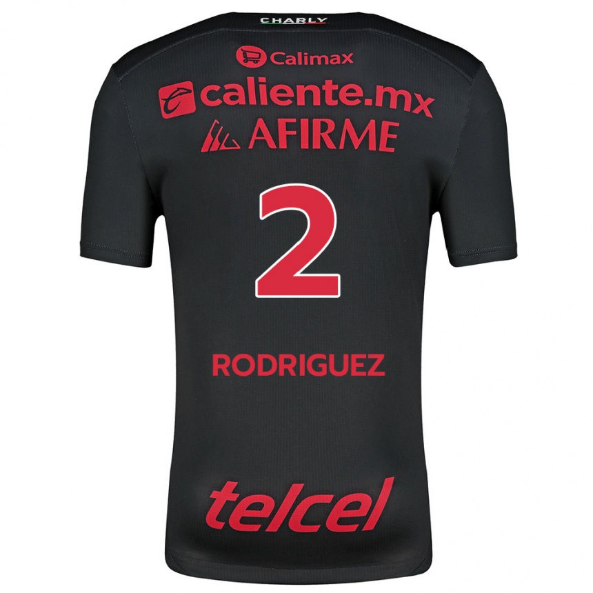 Niño Fútbol Camiseta Antonio Rodríguez #2 Negro Rojo 1ª Equipación 2024/25 Perú