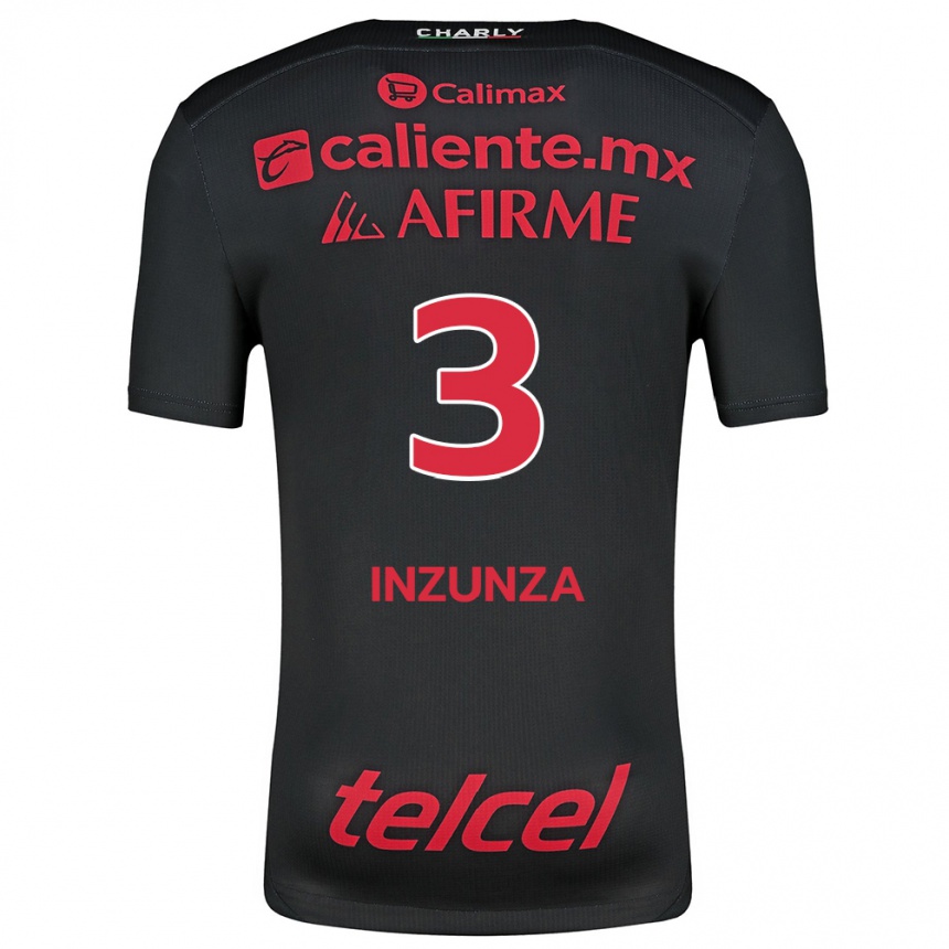 Niño Fútbol Camiseta Rafael Fernández #3 Negro Rojo 1ª Equipación 2024/25 Perú