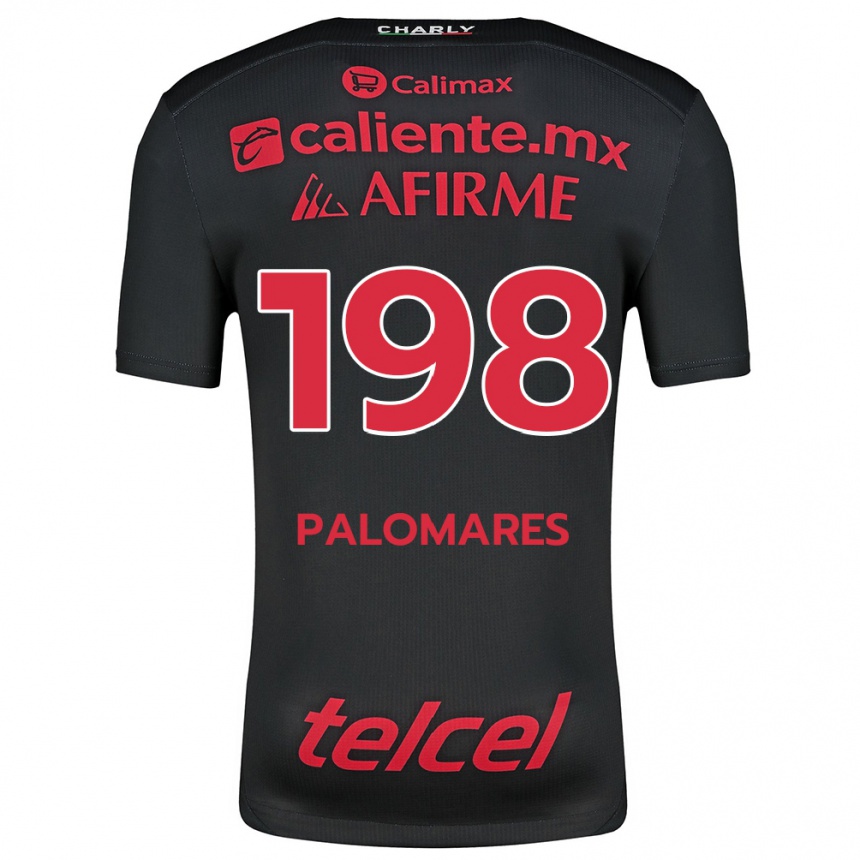 Niño Fútbol Camiseta Ramón Palomares #198 Negro Rojo 1ª Equipación 2024/25 Perú