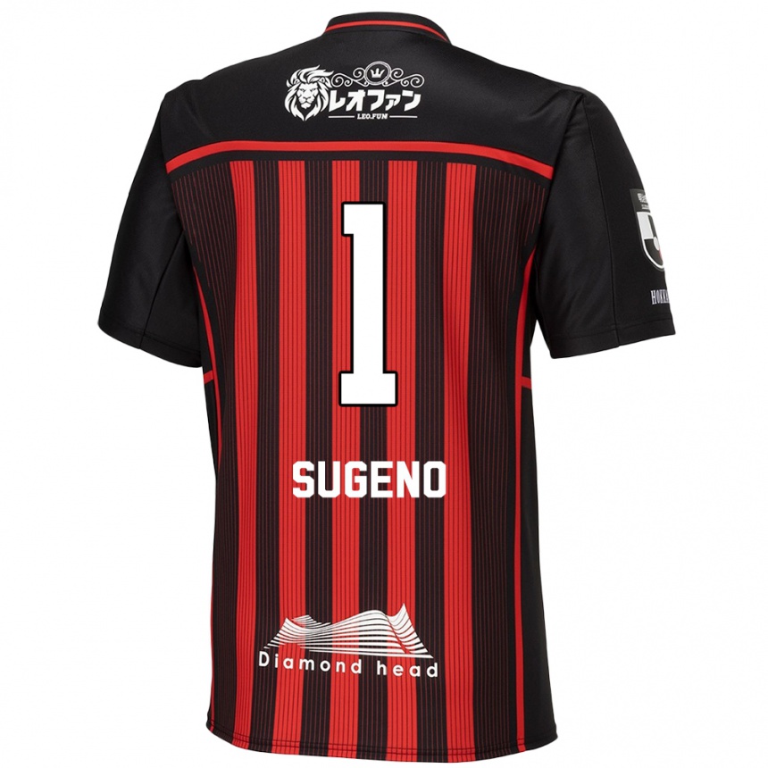 Niño Fútbol Camiseta Takanori Sugeno #1 Negro Rojo 1ª Equipación 2024/25 Perú