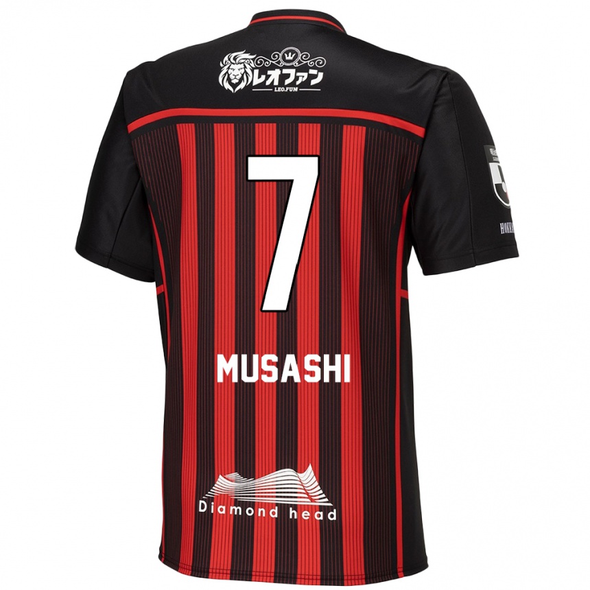 Niño Fútbol Camiseta Musashi Suzuki #7 Negro Rojo 1ª Equipación 2024/25 Perú