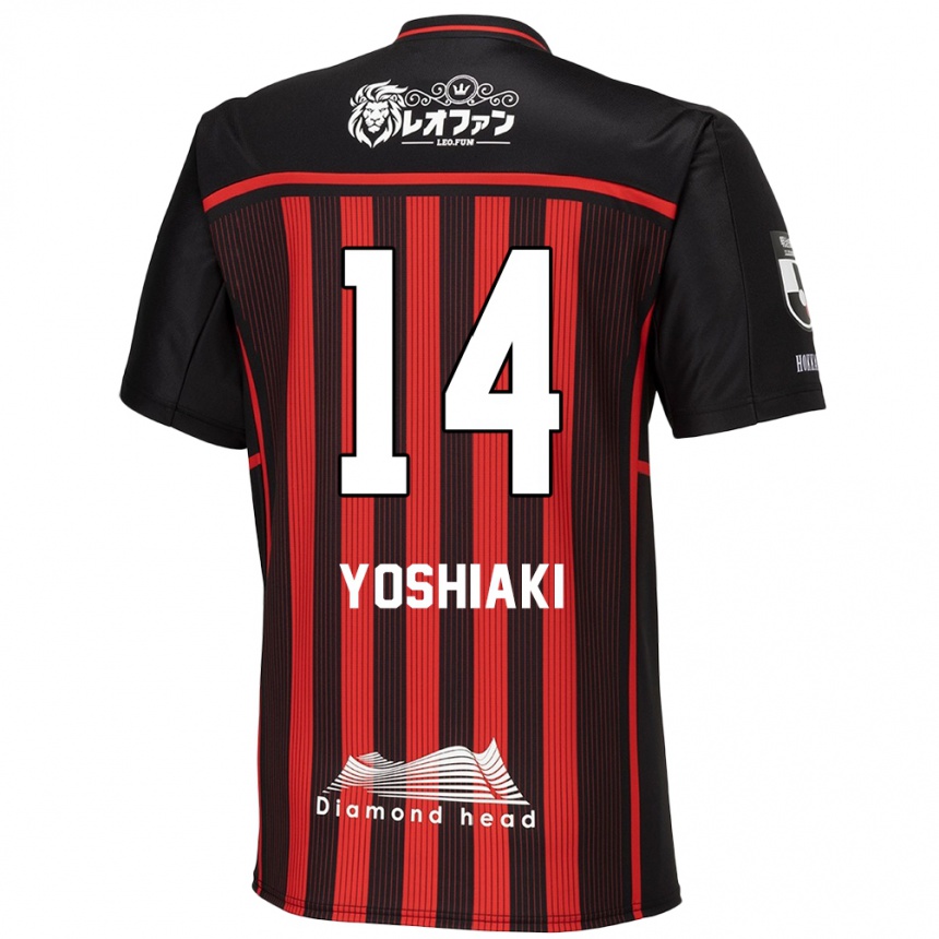 Niño Fútbol Camiseta Yoshiaki Komai #14 Negro Rojo 1ª Equipación 2024/25 Perú