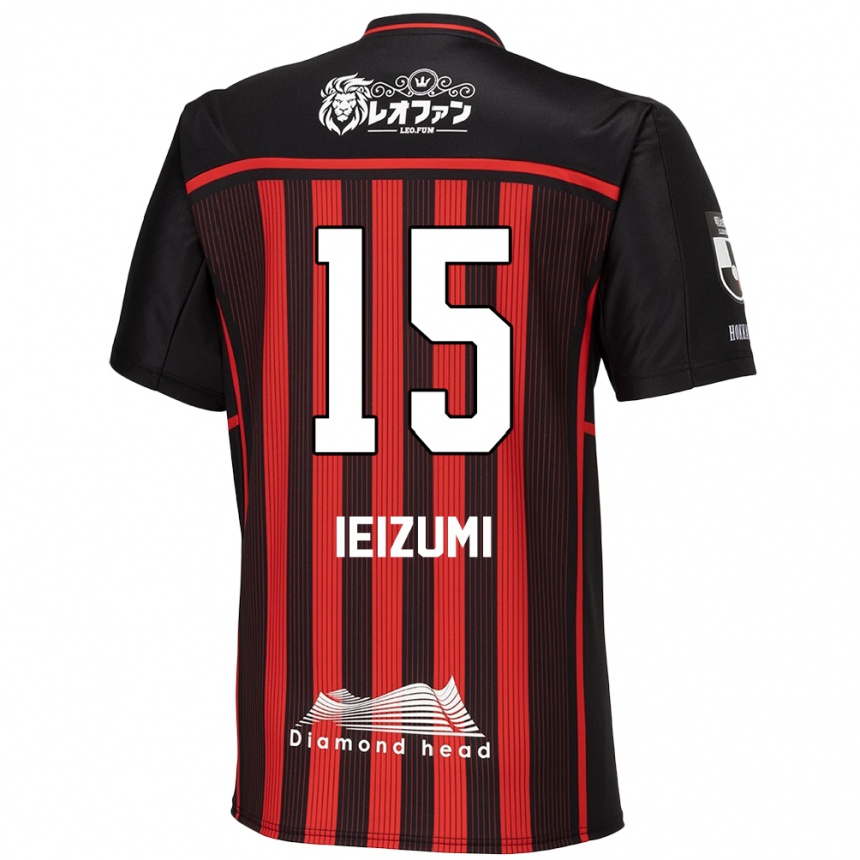 Niño Fútbol Camiseta Rei Ieizumi #15 Negro Rojo 1ª Equipación 2024/25 Perú