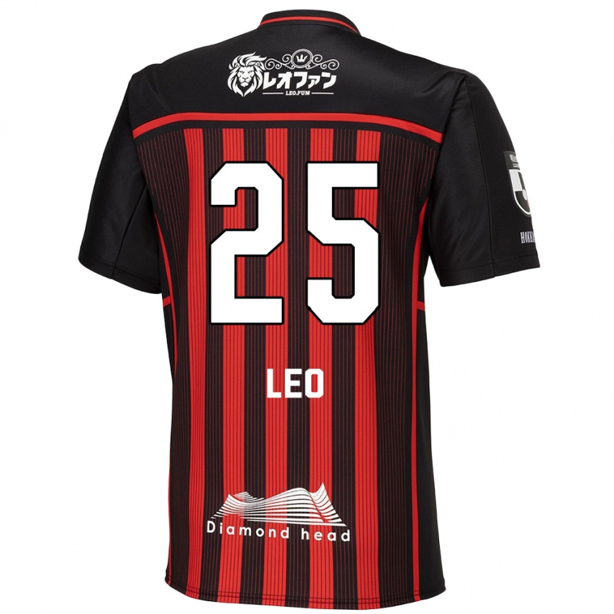 Niño Fútbol Camiseta Leo Osaki #25 Negro Rojo 1ª Equipación 2024/25 Perú