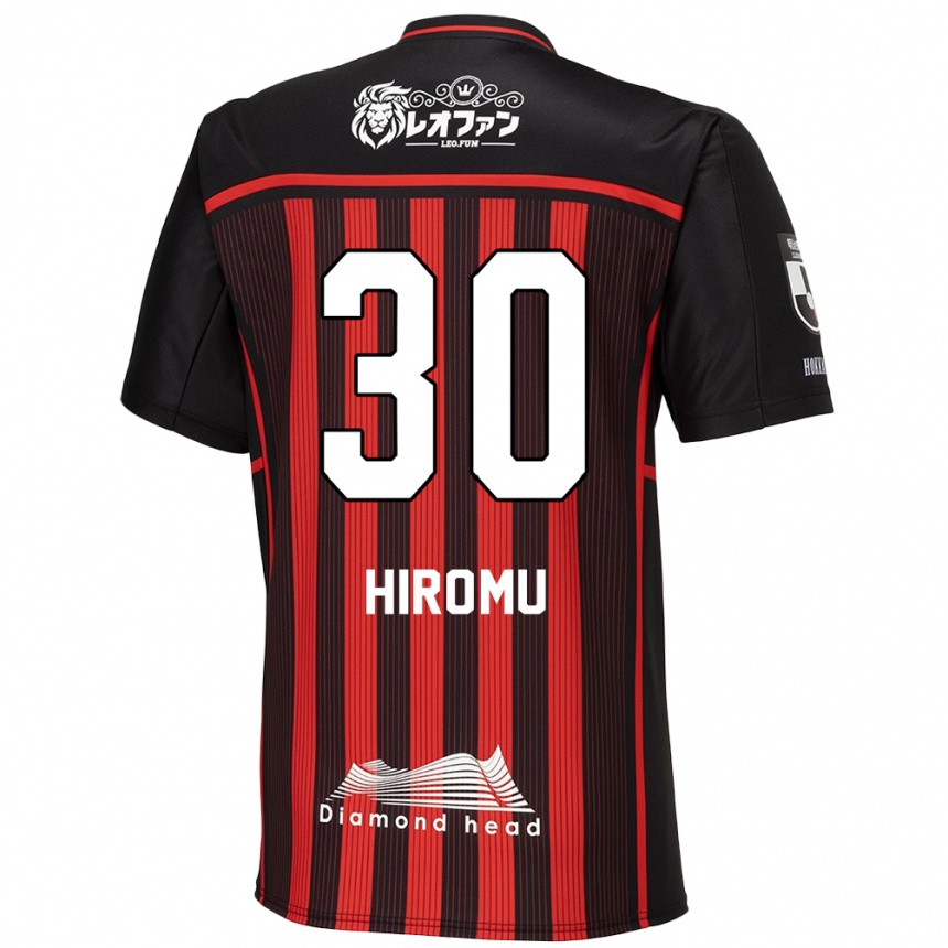 Niño Fútbol Camiseta Hiromu Tanaka #30 Negro Rojo 1ª Equipación 2024/25 Perú