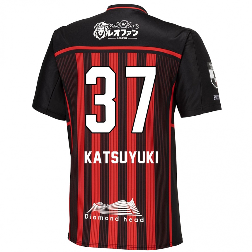 Niño Fútbol Camiseta Katsuyuki Tanaka #37 Negro Rojo 1ª Equipación 2024/25 Perú