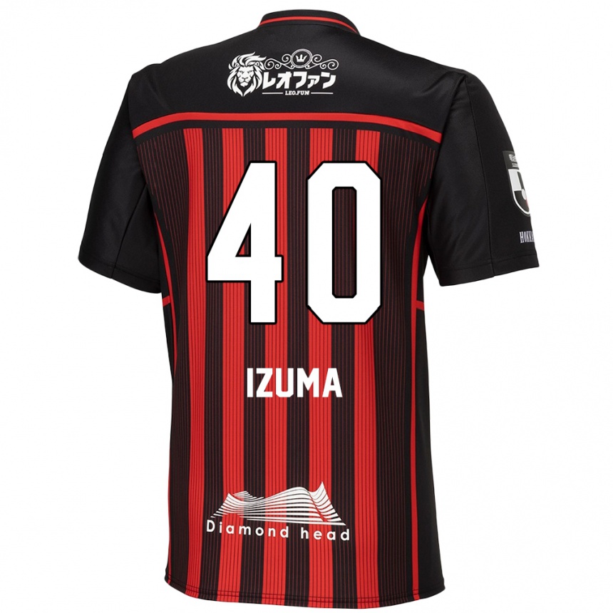 Niño Fútbol Camiseta Shido Izuma #40 Negro Rojo 1ª Equipación 2024/25 Perú