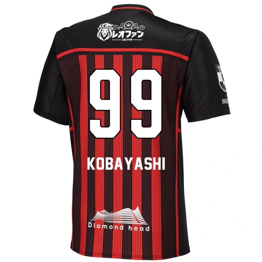 Niño Fútbol Camiseta Yuki Kobayashi #99 Negro Rojo 1ª Equipación 2024/25 Perú