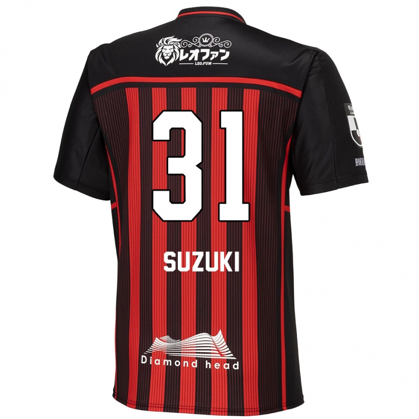 Niño Fútbol Camiseta Ryusei Suzuki #31 Negro Rojo 1ª Equipación 2024/25 Perú