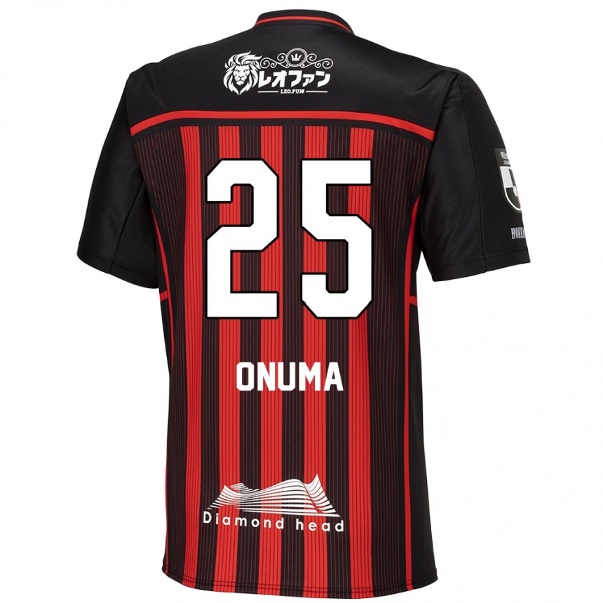 Niño Fútbol Camiseta Akito Onuma #25 Negro Rojo 1ª Equipación 2024/25 Perú