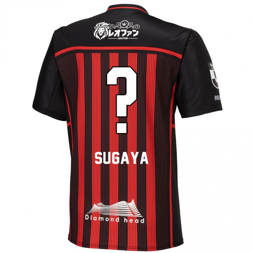 Niño Fútbol Camiseta Shuto Sugaya #0 Negro Rojo 1ª Equipación 2024/25 Perú