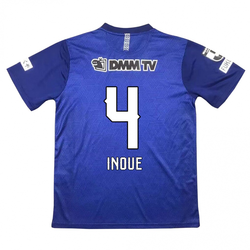 Niño Fútbol Camiseta Seiya Inoue #4 Azul Oscuro 1ª Equipación 2024/25 Perú