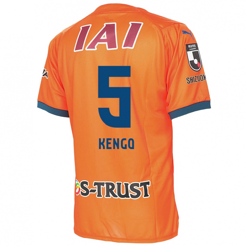 Niño Fútbol Camiseta Kengo Kitazume #5 Naranja Azul 1ª Equipación 2024/25 Perú