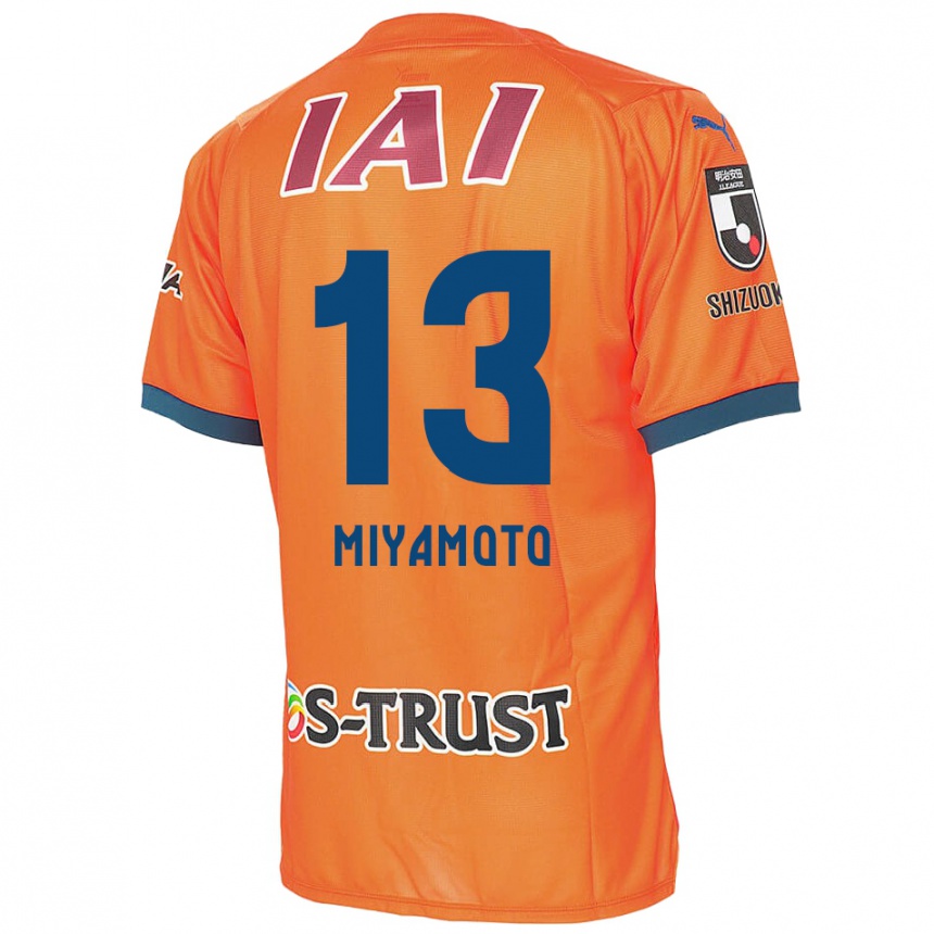 Niño Fútbol Camiseta Kota Miyamoto #13 Naranja Azul 1ª Equipación 2024/25 Perú