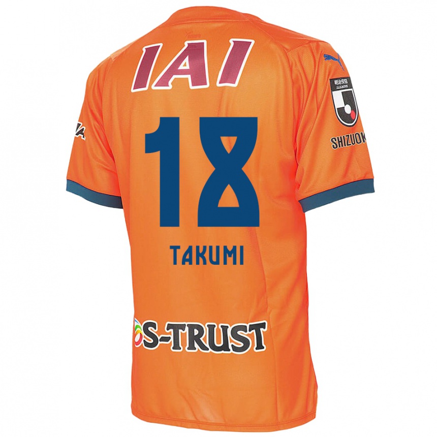 Niño Fútbol Camiseta Takumi Kato #18 Naranja Azul 1ª Equipación 2024/25 Perú