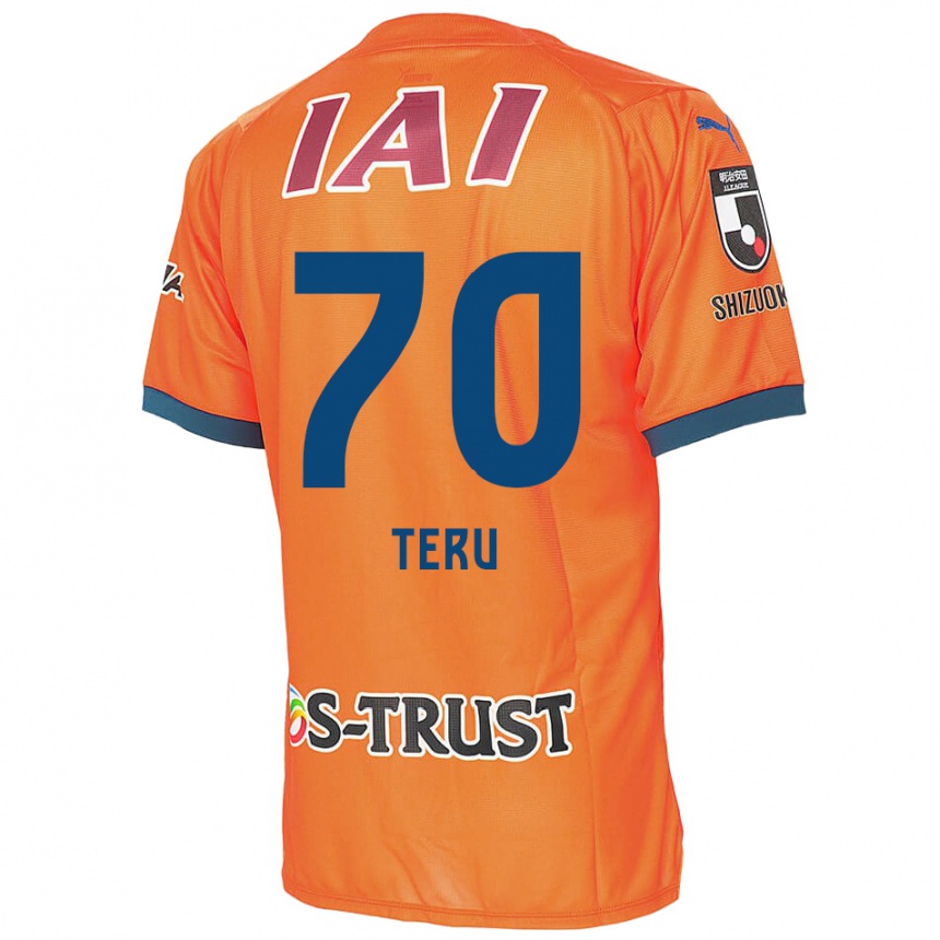 Niño Fútbol Camiseta Teruki Hara #70 Naranja Azul 1ª Equipación 2024/25 Perú