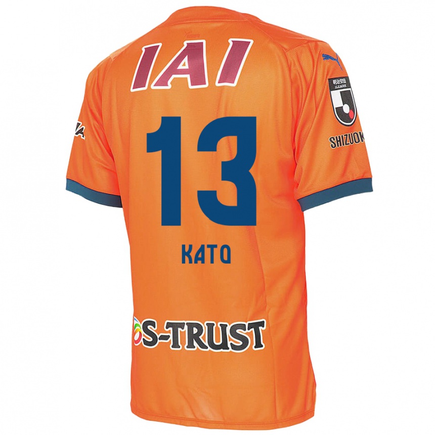 Niño Fútbol Camiseta Daiya Kato #13 Naranja Azul 1ª Equipación 2024/25 Perú