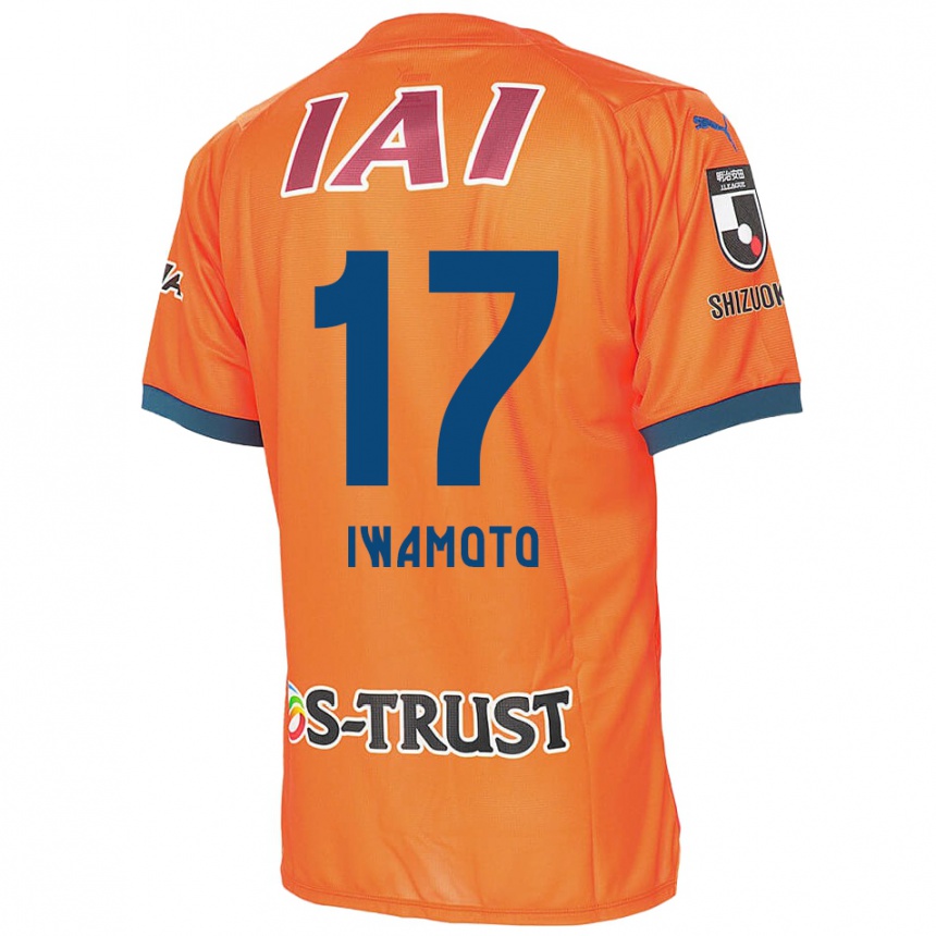 Niño Fútbol Camiseta Shogo Iwamoto #17 Naranja Azul 1ª Equipación 2024/25 Perú